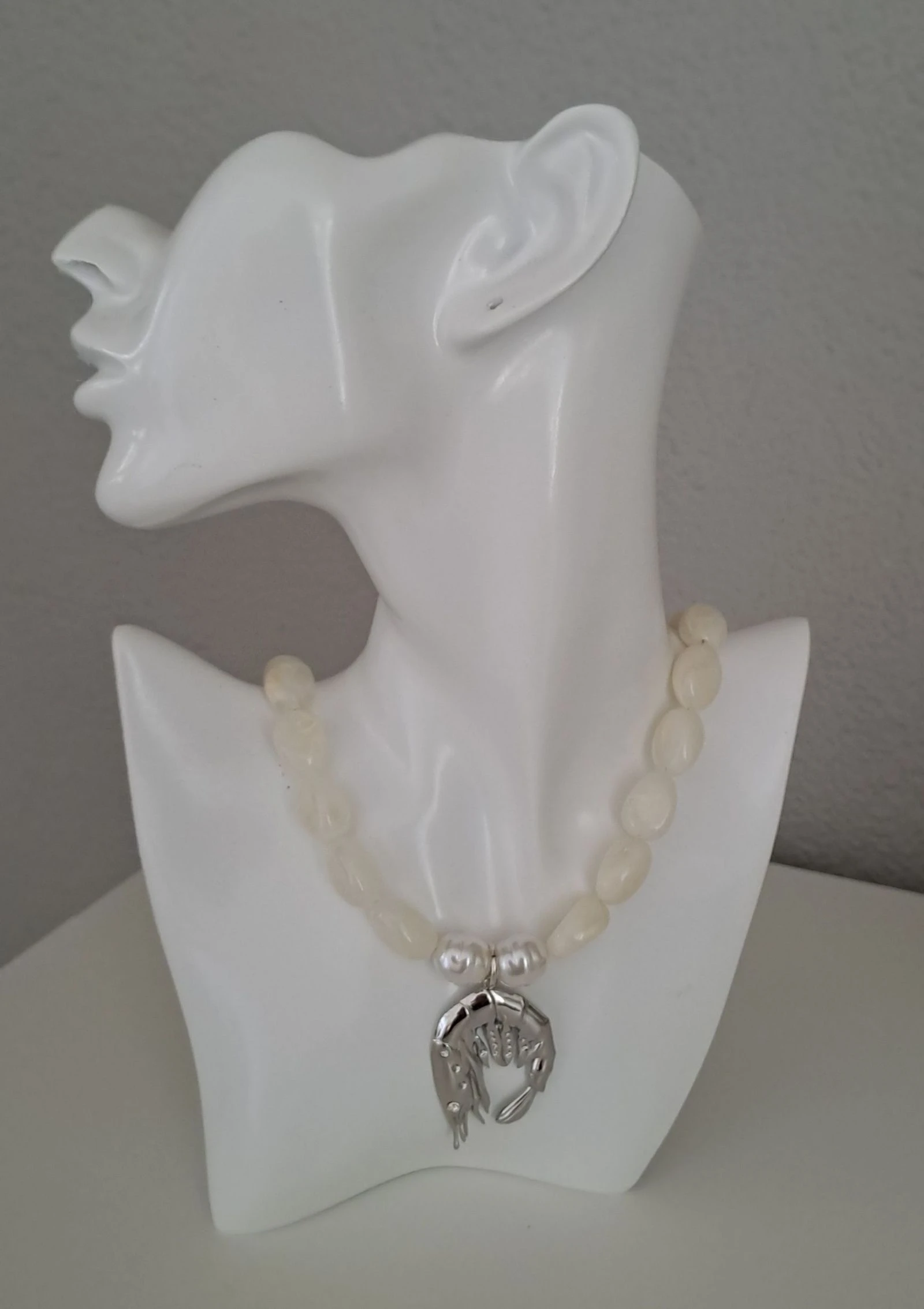 Geweldige statement ketting met garnaal